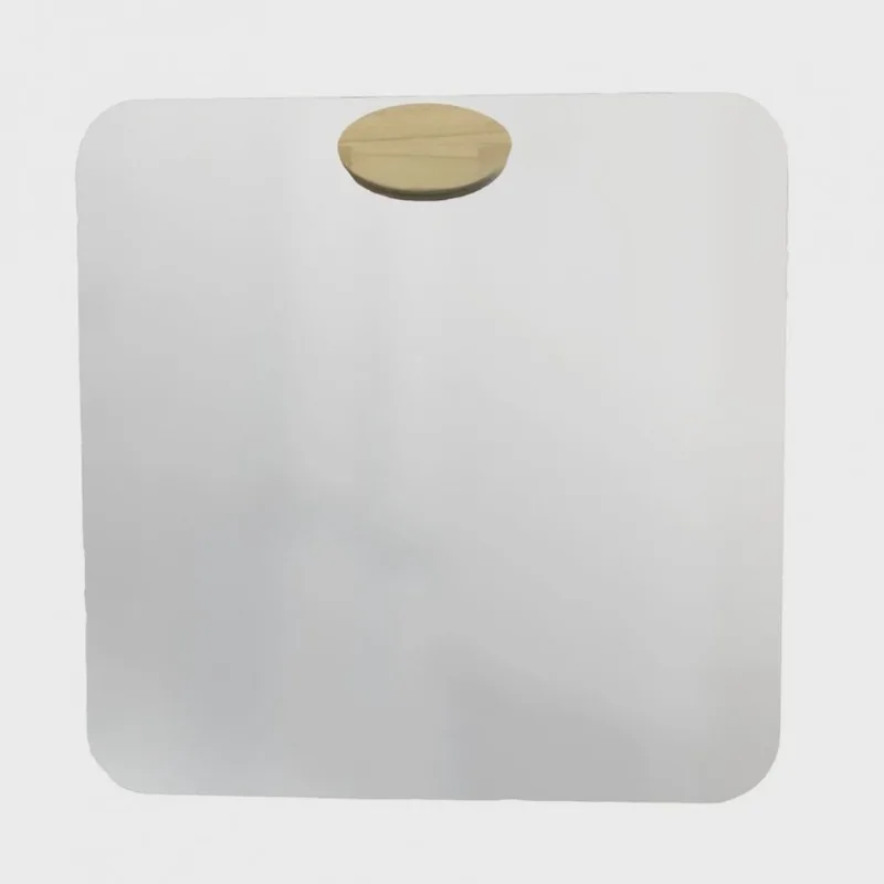 Espelho Decorativo Quadrado com Aplique Oval Pinus