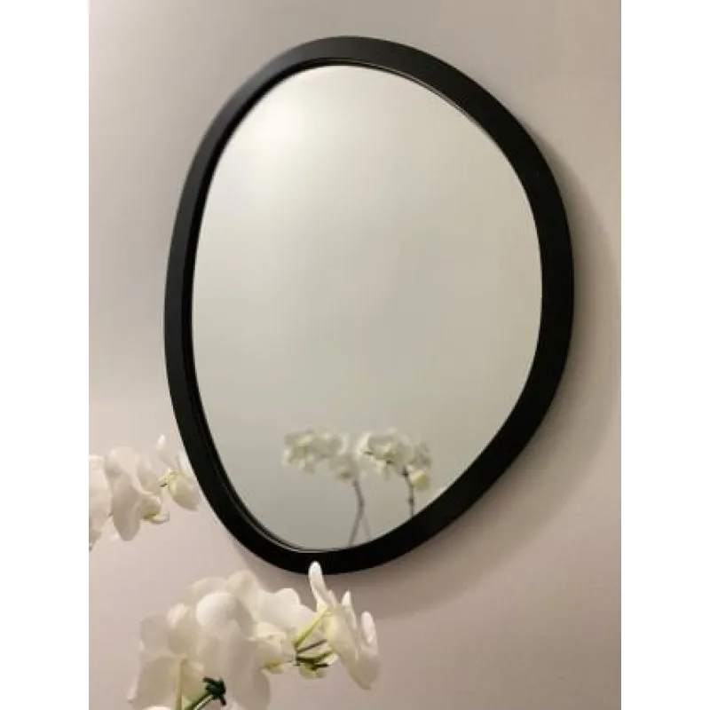 Espelho Decorativo 43x58cm Orgânico Preto