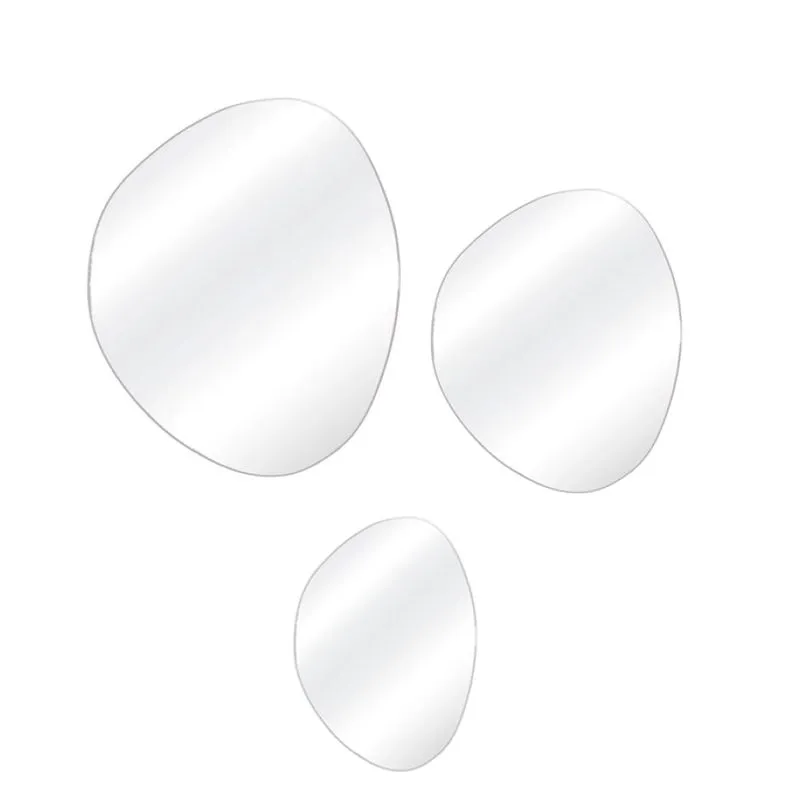 Kit Espelho Multiuso Lapidado 26x41cm, 52x38cm e 66x52cm Orgânico
