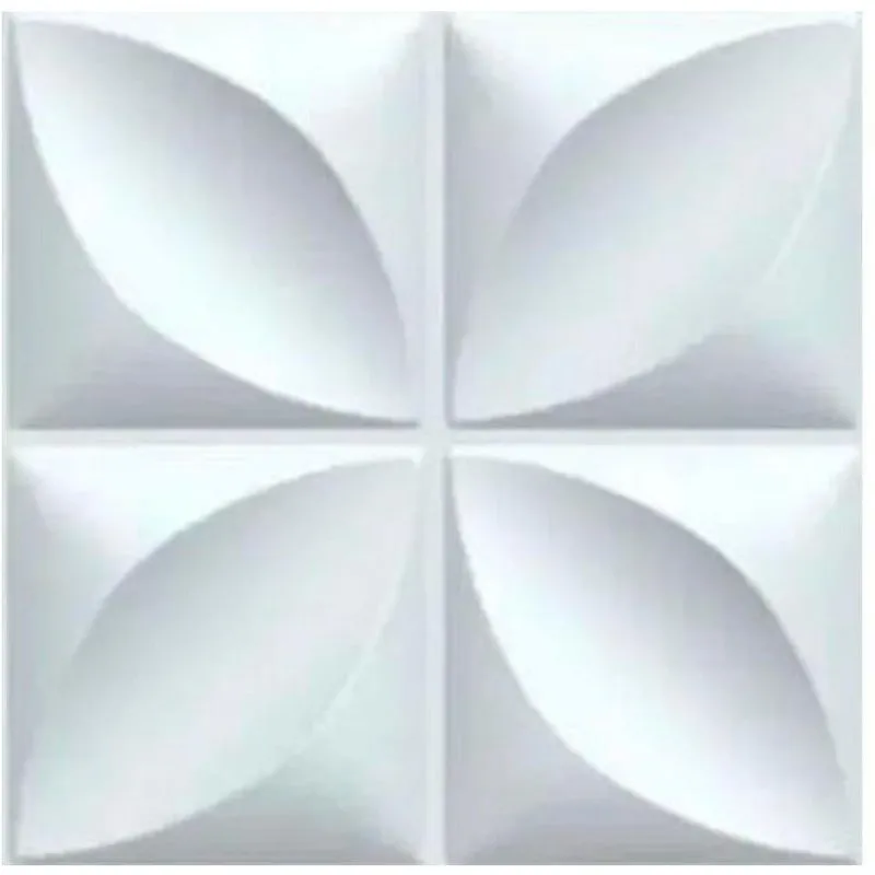 Placas Decorativas 3D Pétalas Branco 50x50cm Kit com 15 Unidades