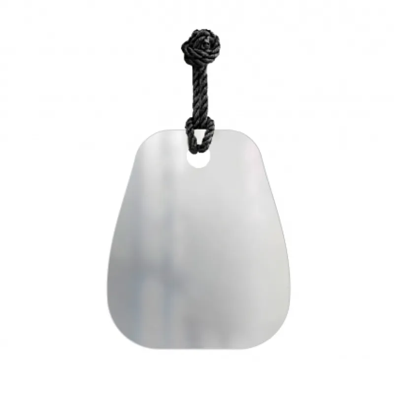 Espelho Decorativo Tie Alça Sisal 55x45cm Trapézio Preto