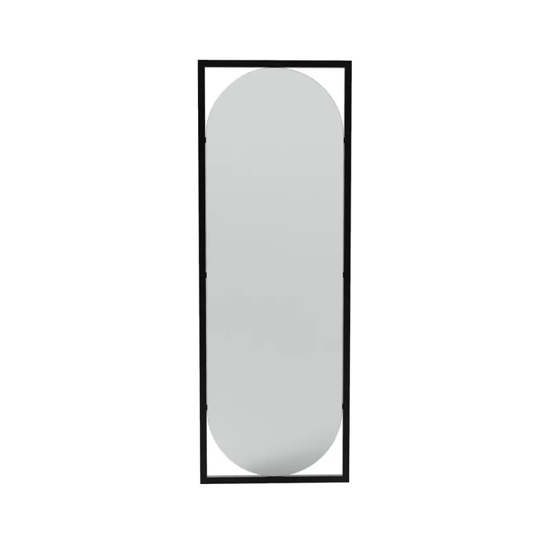 Espelho de Corpo Float Preto 123x43cm Oblongo