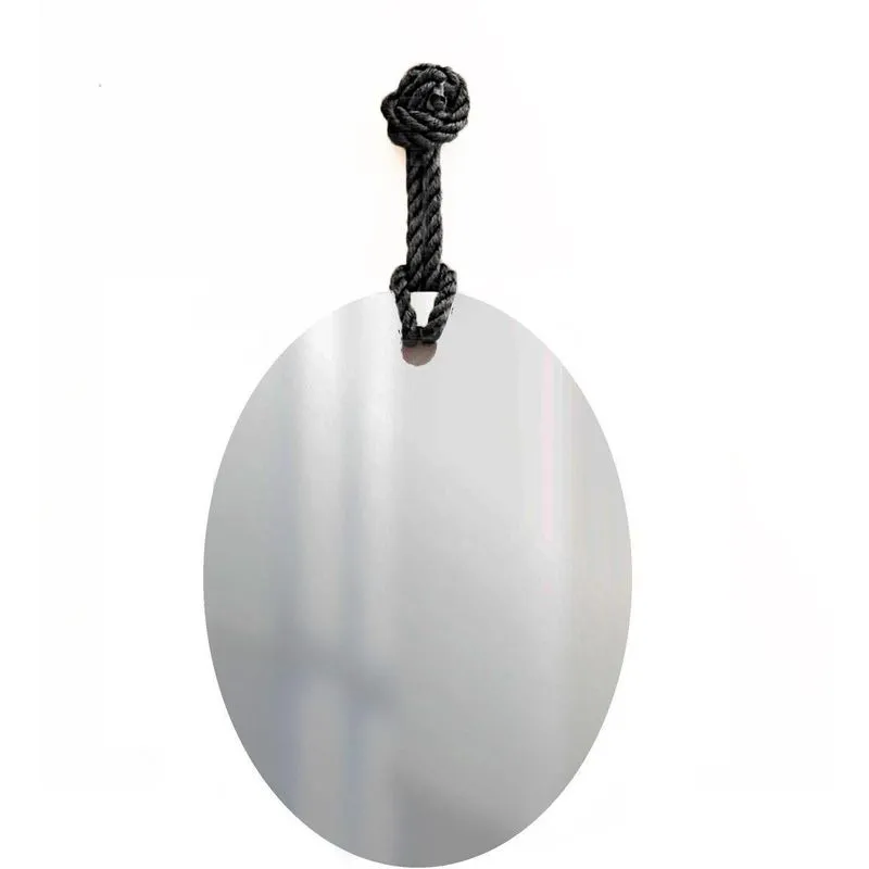 Espelho Decorativo E2G Design Tie Alça Naval Preta Oval