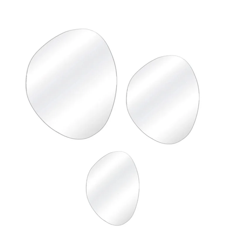 Kit Espelho Multiuso Lapidado 52x38cm, 66x52cm e 100x70cm Orgânico