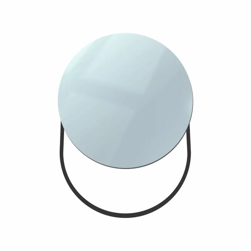 Espelho Funcional Pratic Circle Preto 65x55cm Redondo