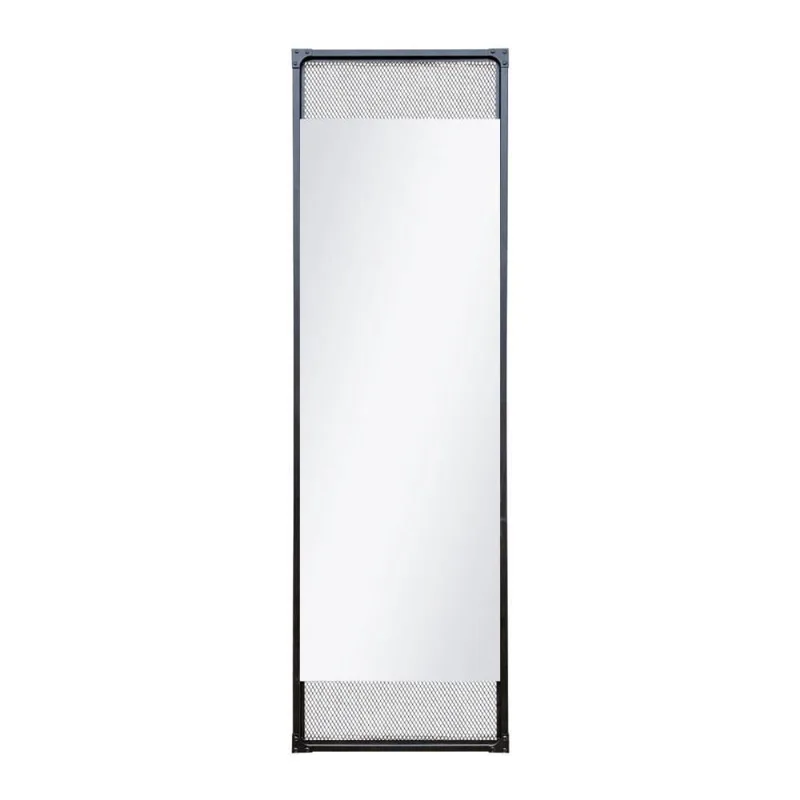 Espelho Decorativo Chão Industrial Multi Preto 153X43Cm
