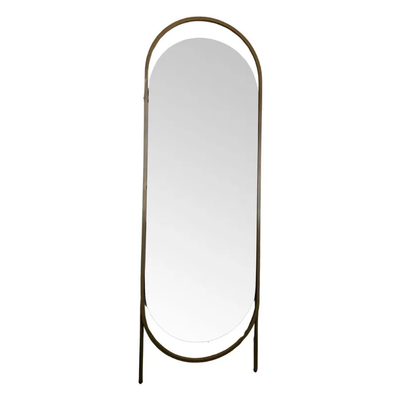 Espelho Decorativo De Chão Glam Gg Dourado 2P 153X53Cm Oblon