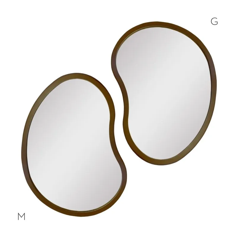 Kit Espelhos Decorativos Egg 51x74cm e 67x90cm Orgânico