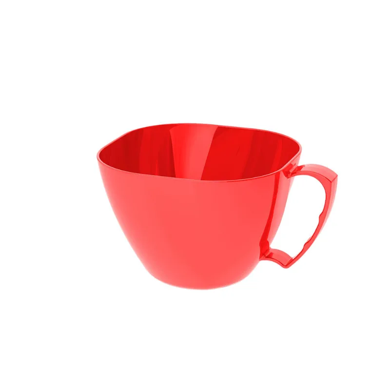 Tigela Consomê com Alça de Plástico Vermelha New Plastic 700ml 16x13x9cm 1386