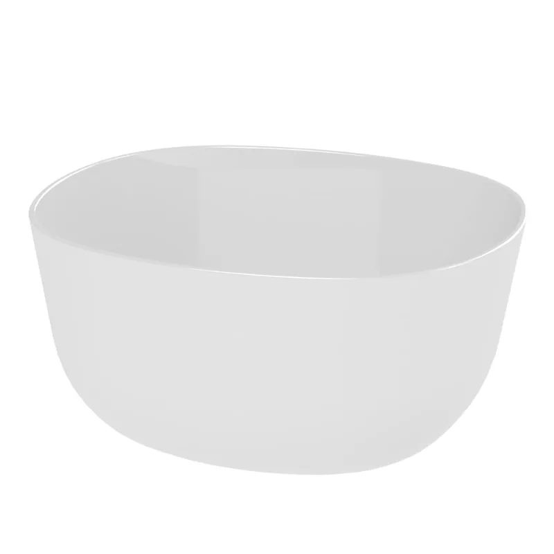 Tigela Retangular de Plástico Branca New Plastic 850ml 16x14x7,5cm 1406