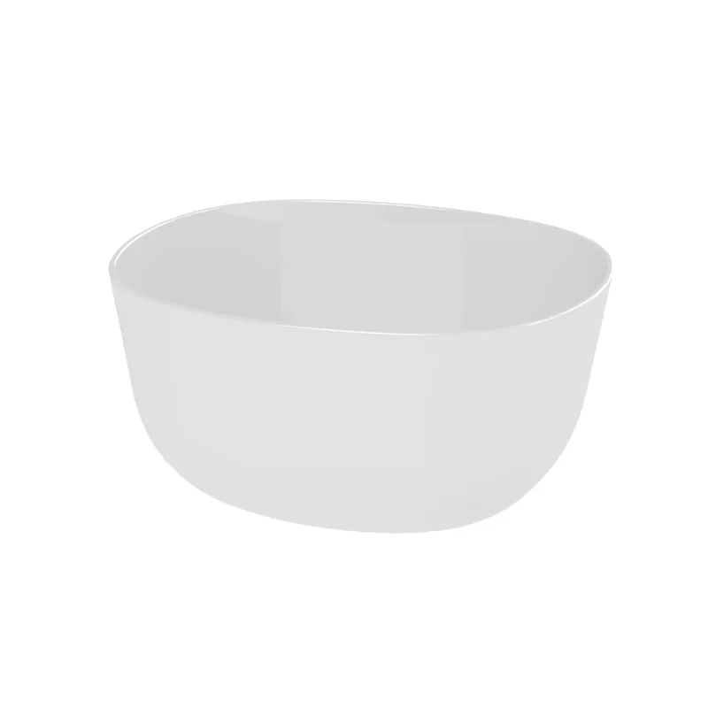 Tigela Retangular de Plástico Branca New Plastic 350ml 12x10,2x5,7cm 1413