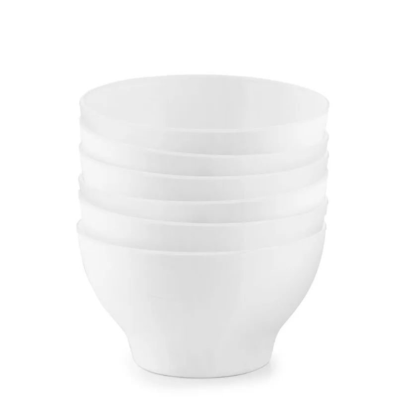Conjunto de Tigelas Redonda Plástica 6 Peças Brancas New Plastic 350ml 11,5x11,5x12,6cm 1522 Conjunto de Tigelas Redonda Plastica 6 Pecas Brancas New Plastic 350ml 11,5x11,5x12,6cm 1522