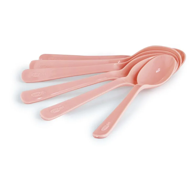 Conjunto de Colheres com 6und Rosa Baby New Plastic 21x8,5x3,5cm 7441663