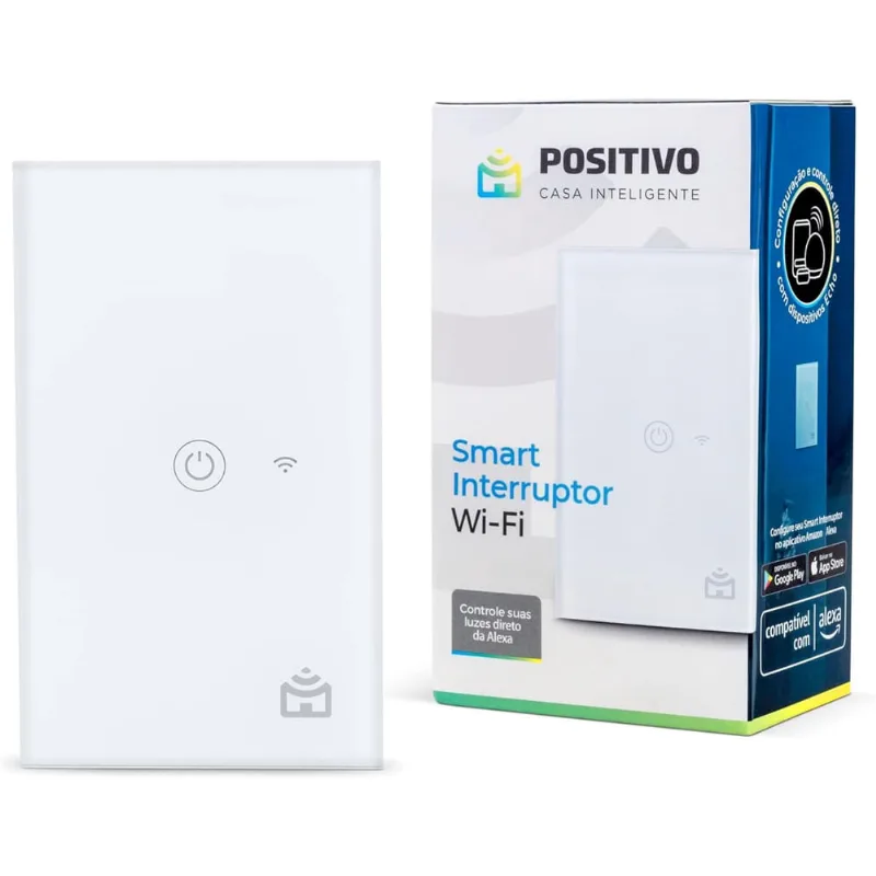 Smart Interruptor Positivo Casa Inteligente 2 Módulos Touch