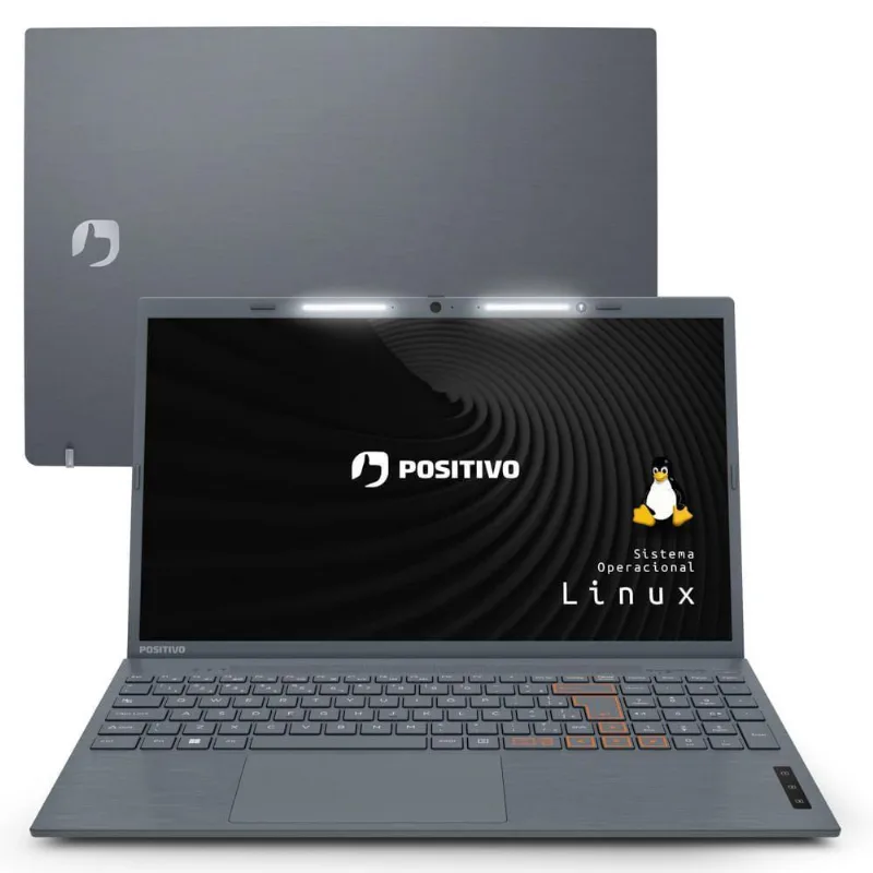 Notebook Positivo Vision C15 Intel Celeron Linux 4gb 240gb Ssd Lumina Bar 15 Hd - Cinza