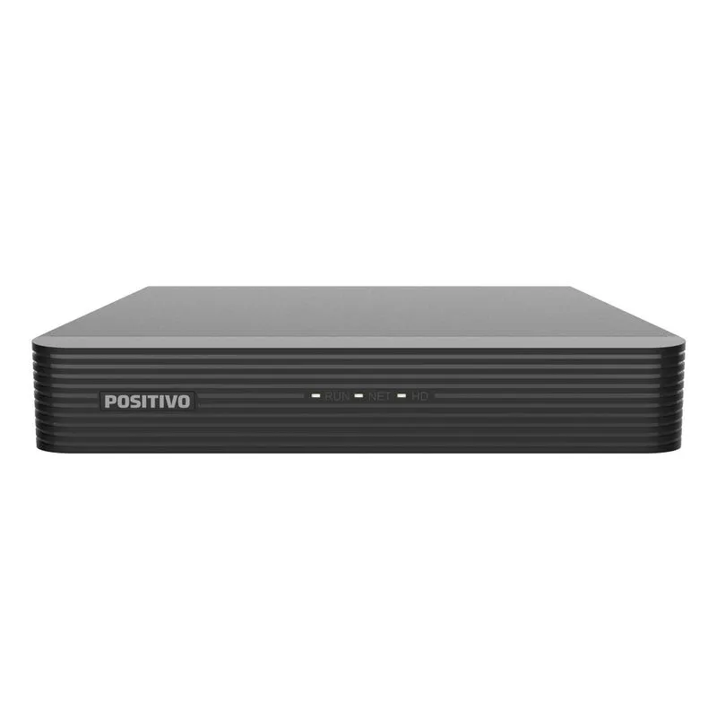 Gravador Digital de Vídeo em Rede Positivo SEG PST-NVR-101-04, 4 Canais IP, 1 HDD SATA, Suporte 4K, H.265+, ONVIF e Positivo View