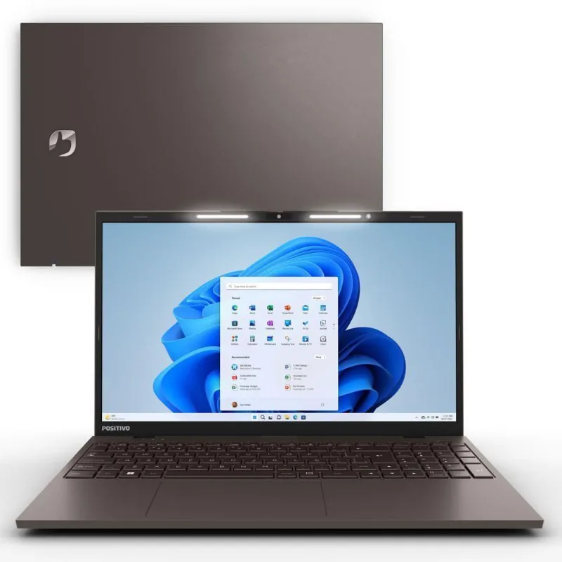 Notebook Positivo Vision I15 Intel Core I3 Windows 11 Home 8gb 256gb Ssd + 500 Gb Hd Lumina Bar - Cinza