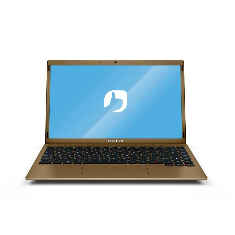 Notebook Positivo Motion Gold Q4128CI-1 Intel® Atom® Quad Core™ Linux 4GB 128GB 14,1'' - Dourado
