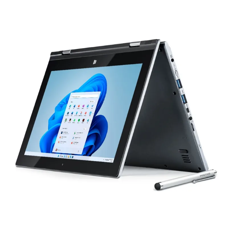 Notebook 2 em 1 Positivo DUO C4128BP-4 Intel Celeron N4020 Windows 11 Home Full HD 11.6" Cinza - Inclui Microsoft 365*