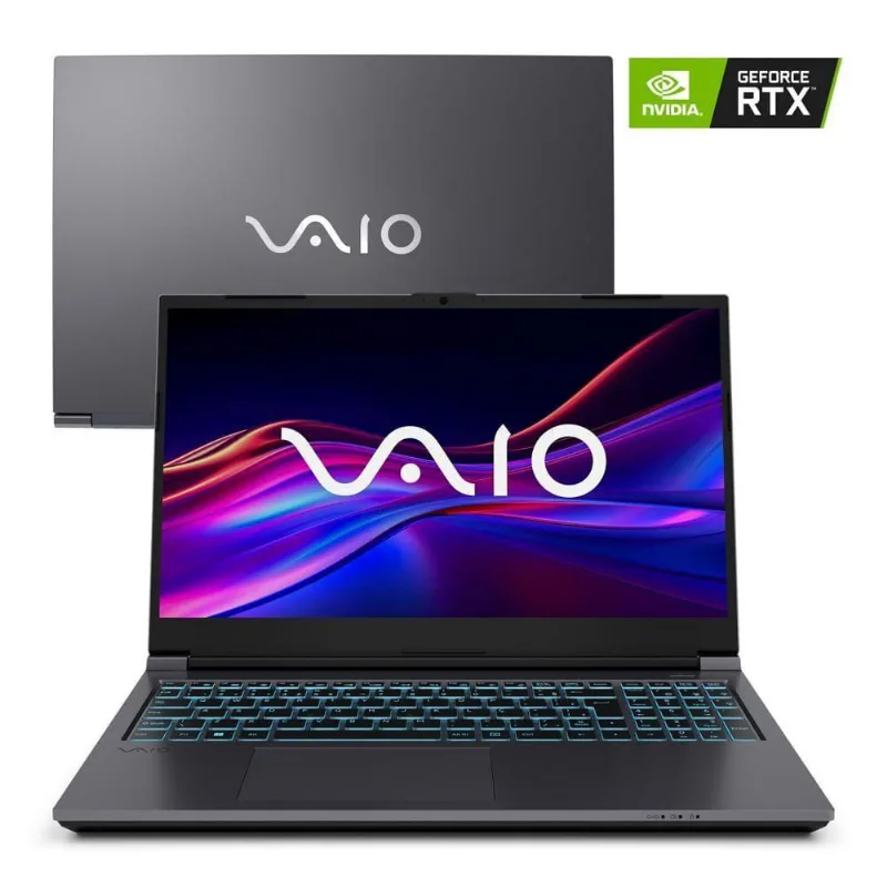 Notebook Vaio FH15 Intel Core i7-12650H Shell efi GeForce rtx 3050 16GB ram 1TB ssd 15.6 FullHD Cinza Escuro