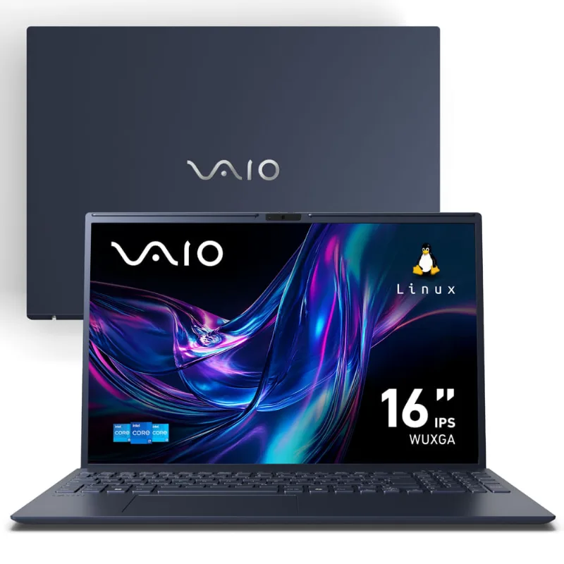 Notebook VAIO FE16 Intel® Core™ i3-1315U Linux 8GB RAM 512GB SSD 16" IPS WUXGA Antirreflexo - Cinza Grafite