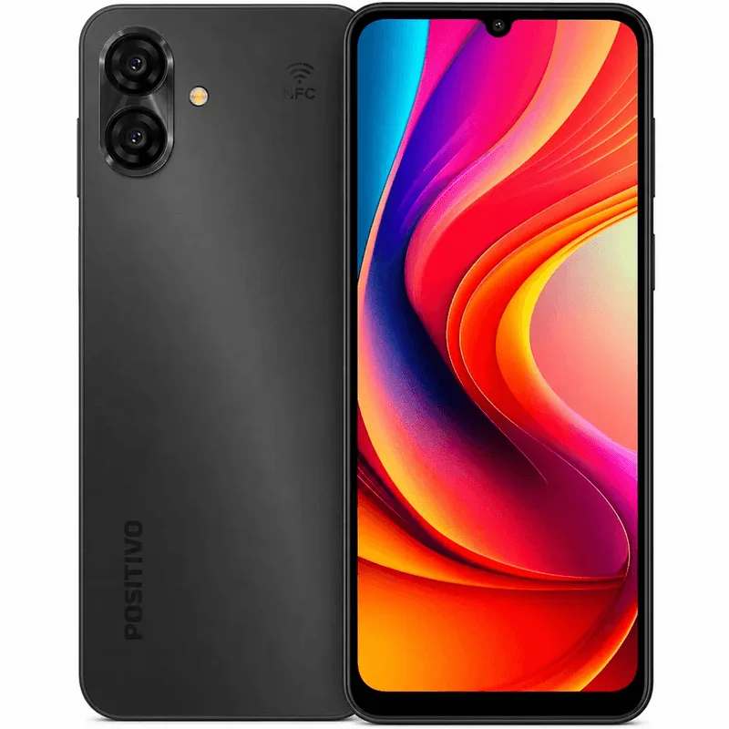 Smartphone Positivo Smart NFC S675 128GB 4GB RAM Tela: 6.75" Câmera 50MP Preto