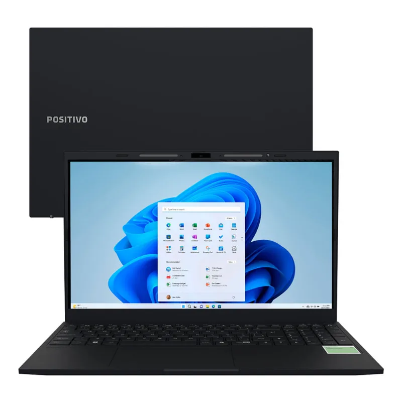 Notebook 15,6" Positivo Vision i15M 256GB SSD 8GB RAM Windows 11 Preto