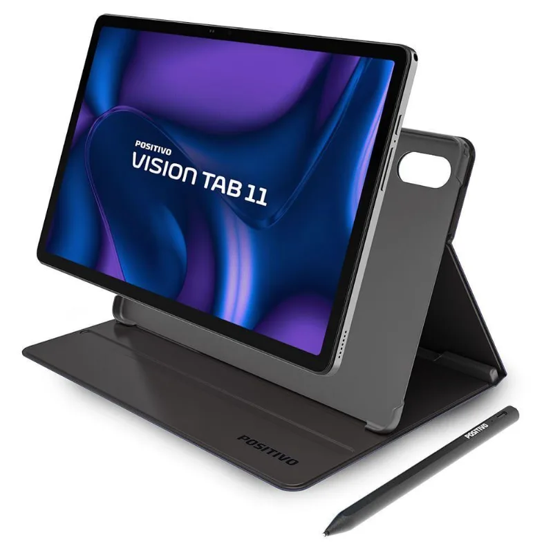 Tablet Positivo Vision Tab11 Com Capa E Caneta 4Gbram128Gb4Gtela 11 Full Hdocta-Core Preto