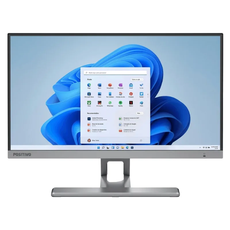 All In One Master A6400 Positivo 23.8" FHD Intel Core I3-1315U 8GB DDR4 3200MHz W11 Pro Cinza