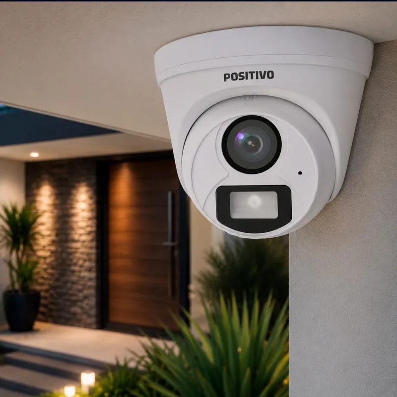 Câmera Positivo SEG Dome CHP-DC122-M 2MP 1080p lente 2.8 mm Dual Light com microfone embutido