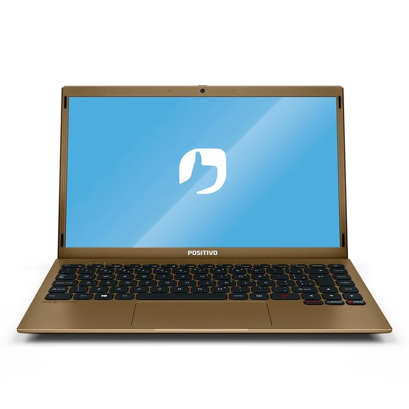 Notebook Positivo Motion Gold C4500E Intel® Celeron® Dual Core N4020 Linux 4GB RAM 1TB HD 14,1'' LED HD - Dourado
