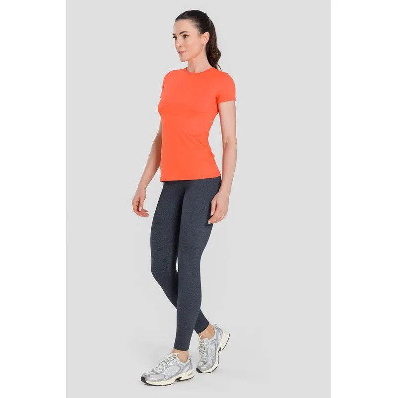 CALÇA LEGGING HIGH COMPRESSION - ESSENTIALS 25 - MESCLA PRETO P