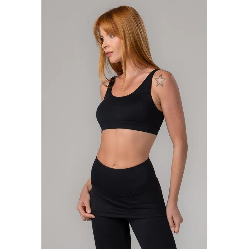 TOP COM FECHO SOFT ESSENTIAL ADULTO - PRETO GG