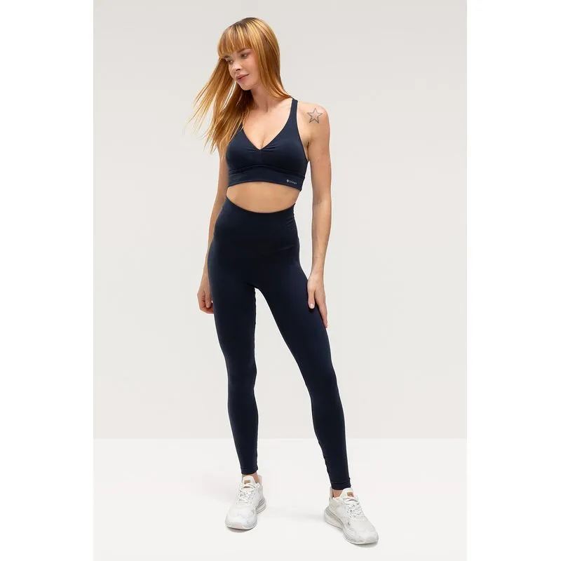 CALÇA LEGGING HIGH COMPRESSION HALTER - ESSENTIALS 26 - MARINHO EBONY M
