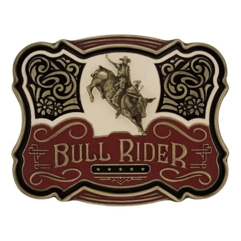 Fivela Country Masculina Bull Rider Star's - Tam G - 11223fj Ov