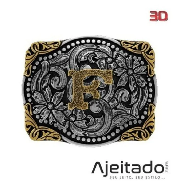 Fivela Country Letra F - Tam M - 12039fj Nd