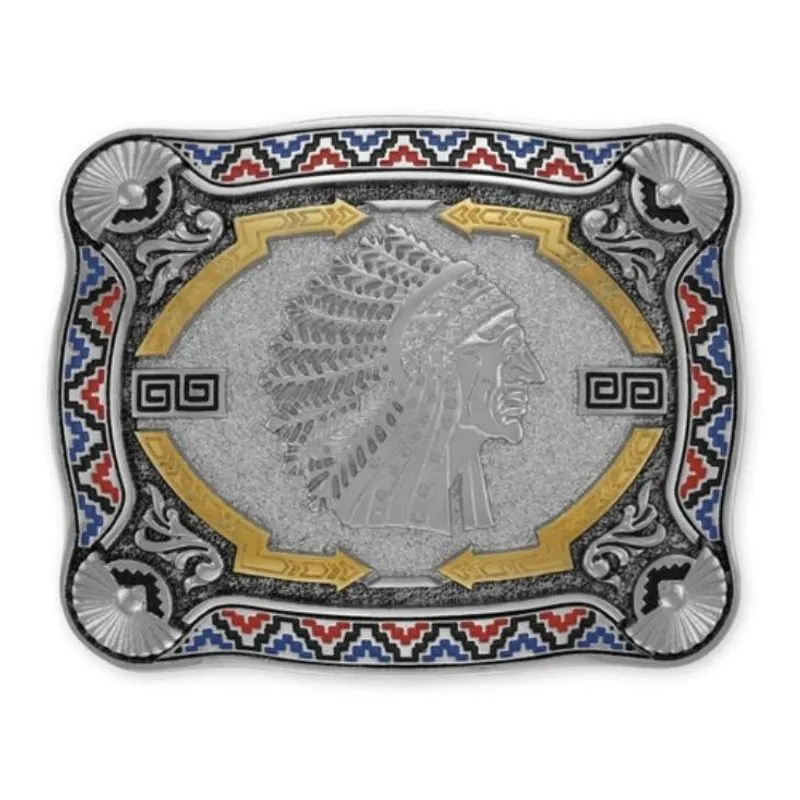 Fivela Country Masculina Índio Tribal - Tam G - 11984fe Nd