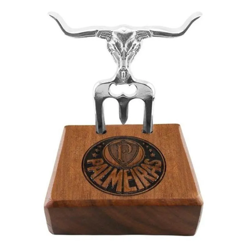 Garfo Tridente Para Churrasco Personalizado Logo Palmeiras