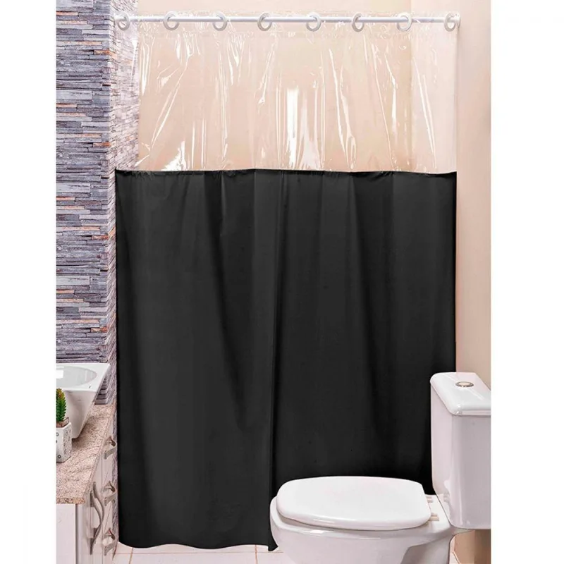 Cortina P/ Box de Banheiro Preto 1,40m X 1,98m