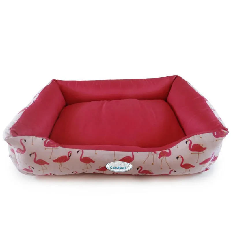Cama Pet Basic Flamingo Pink Com Zíper Grande 75cm X 60cm