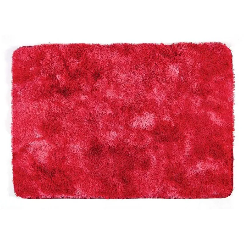 Tapete Para Sala Retangular Kazan Mescla Vermelho 2,00M X 1,40M - Antiderrapante