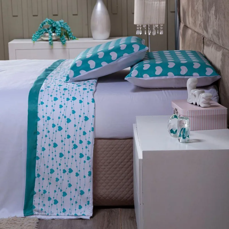 Jogo De Cama Branco Queen 04 Peças 180 Fios