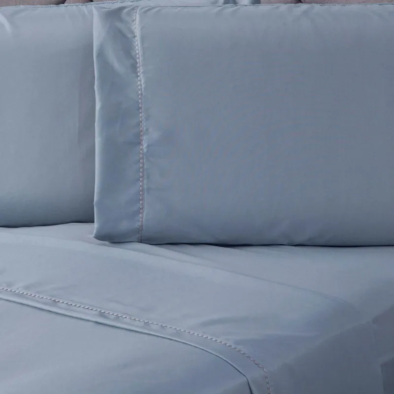 Jogo De Cama Liso Cinza Solteiro 3 Pçs Micropercal 180 Fios