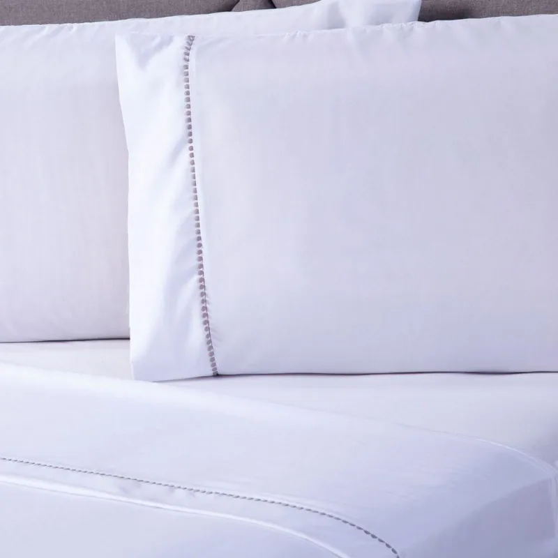 Jogo De Cama Liso Branco Solteiro 3 Pçs Micropercal 180 Fios