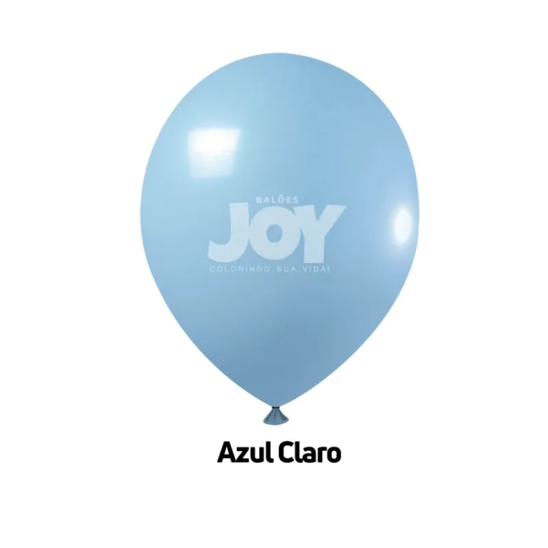 BALÃO 12UN NÚMERO 16 AZUL CLARO JOY