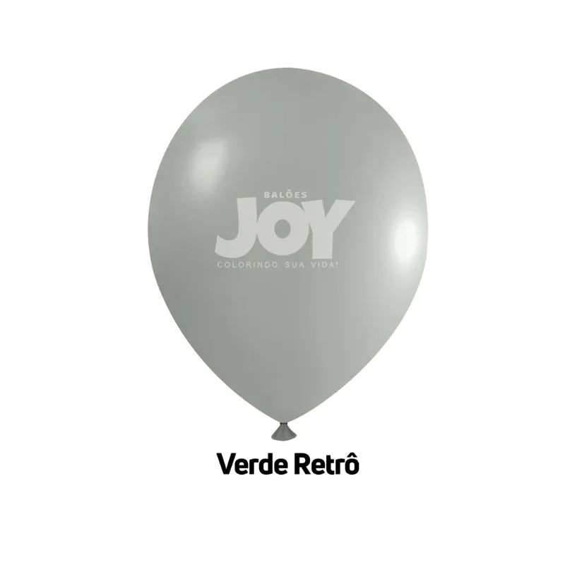 BALÃO 25UN NÚMERO 12 VERDE CANDY RETRÔ JOY