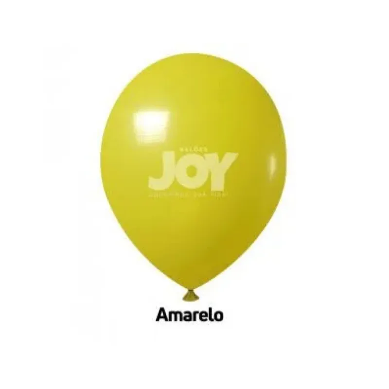 BALÃO 50UN NÚMERO 12 AMARELO JOY