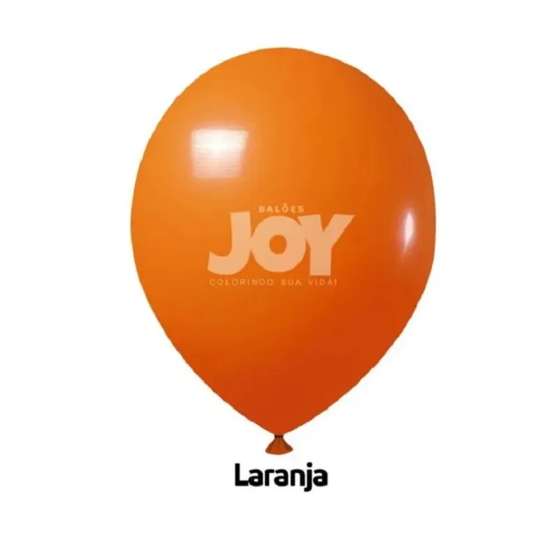 BALÃO 50UN NÚMERO 12 LARANJA JOY