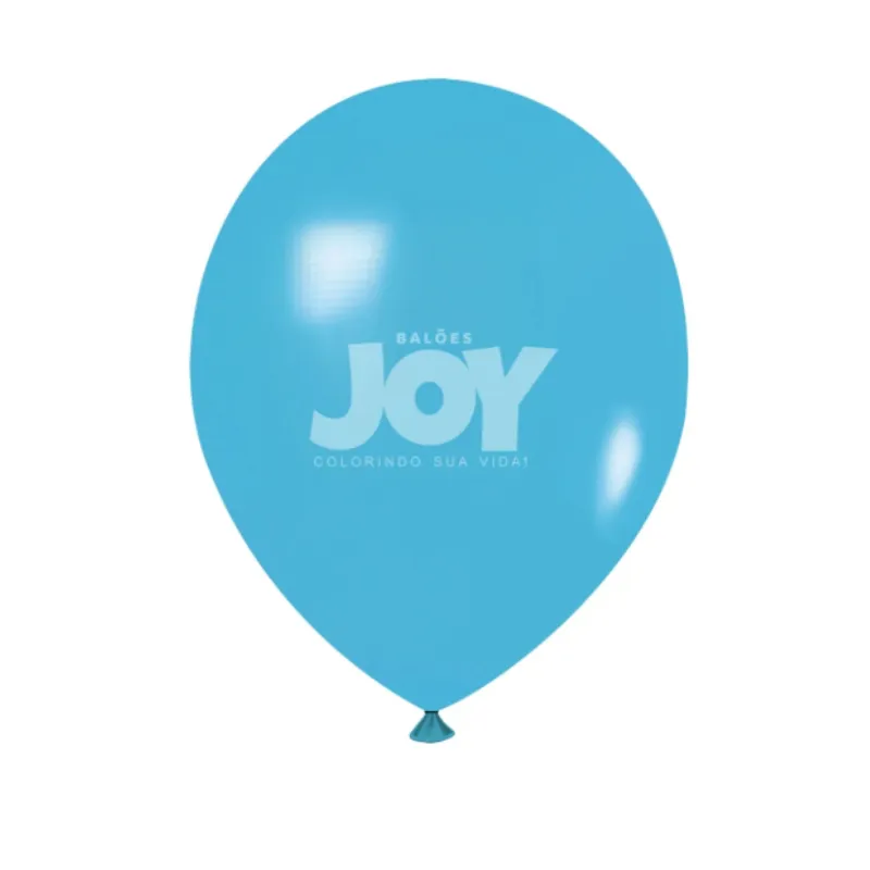 BALÃO 12UN NÚMERO 16 AZUL OCÊANO JOY