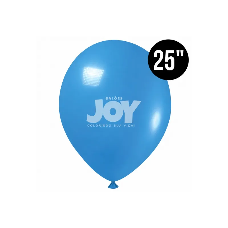BALÃO NÚMERO 25 REDONDO CARAMBOLA 3UN AZUL ROYAL JOY